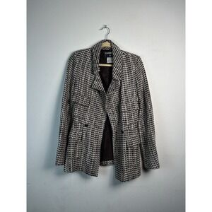 Classic Vintage Chanel White Black Tweed Jacket Blazer 36 2001A:‎ Métiers d'Art